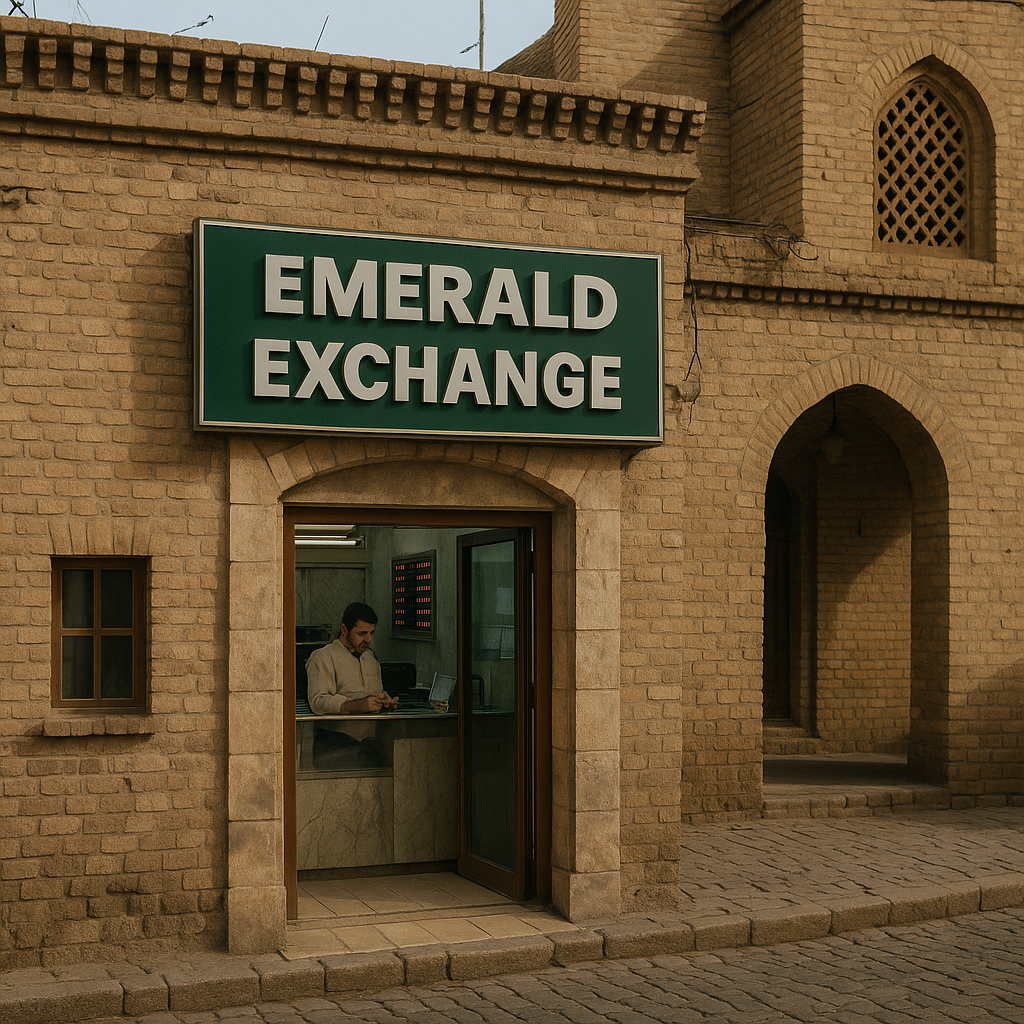 alt="خدمات تخصصی صرافی امرالد به عراق
